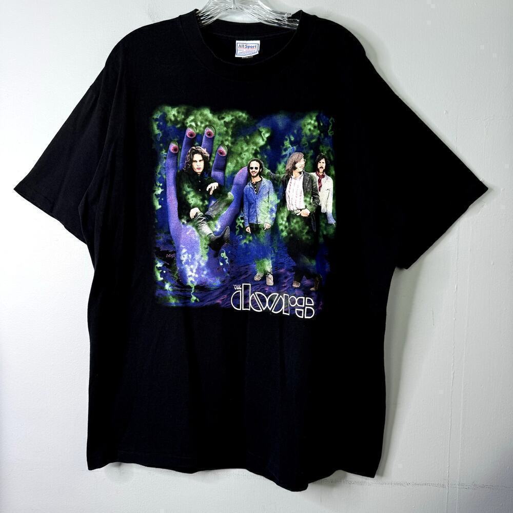 Vtg 90s The Doors Jim Morrison Single Stitch Mystical Hand Graphic T-Shirt Sz XL